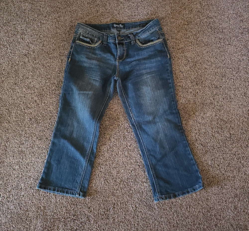 Karma Blue Women's Dark Blue Bootcut Stretch Jeans